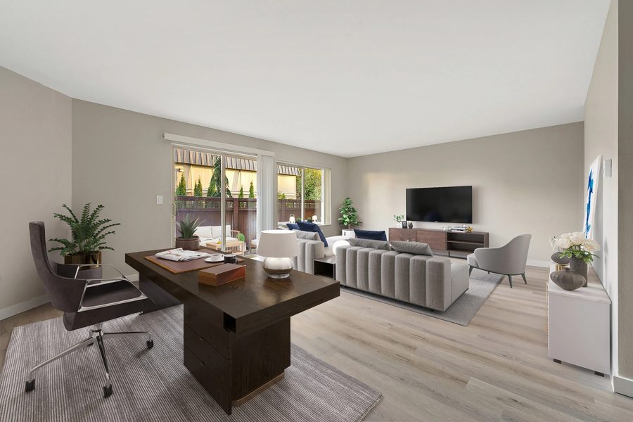Open living and work space
